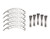 4x Chrome Plated Wheel Spoke Insert | Fits GD04 Series 20x9 Rims | Set of 5 | Plastic
