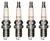 4x Champion Plugs Spark Plug | Double Platinum Power | Premium Performance | Greater Wear Resistance | Stable Temperature | Fine-Wire Ignition | Sharper Spark Focus