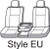 2x Custom Gray SeatSaver Seat Cover | Ford F-150 2021-2022 | Easy Install, Machine Washable - Protects from Work & Play