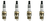 4x Autolite Racing Spark Plug | Professional Performance | Yttrium-Enhanced Alloy | Resistor | Single Pack