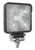 2x Hella Optilux 4 Inch Square Work Light | 9 Watt LED | Aluminum Housing | Universal Pedestal Mount