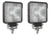 2x Hella Optilux 4 Inch Square Work Light | 9 Watt LED | Aluminum Housing | Universal Pedestal Mount