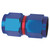 2x Lightweight 6061 Aluminum Swivel Coupler | Leak Proof & Corrosion Resistant | -10AN | Red/ Blue Anodized