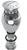 Durable Ball-Raced Steering Wheel Knob | Lewmar Silver Stainless Steel | Bolted| Clamped