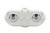 Protect Dual 20lb Propane Tanks | Heavy Duty White Cover | Flying Debris Shield | Access Ports | For Steel Tanks