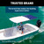 Upgrade Your Boat with Taylor Made Boat T-Top Shade Extension | Protect Boat Deck from Rain and Sun | Fits Boats under 26ft | Electric 57" x 5' Navy Shade | Stainless Steel Frame