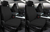 2x Ultimate Protection Black Polyester Seat Covers | Set of 2 | Fits Most Pick-Up Trucks, SUVs, and Minivans