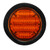 Star Warning DLXTH Series LED Warning Light | Round 4 Inch | Amber Lens | 12 Flash Patterns | 12-24V | SAE Certified
