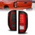 ANZO USA LED Tail Light Assembly | Black Housing | Clear Lens | Red Brake/Signal/Running and White Reverse Lights | Set of 2