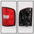 Enhance Your Vehicle | Red Lens Black Housing | LED Tail Light Assembly Set Of 2