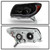 Xtune Projector Beam Headlight Assembly | Bar Style Daytime Running Light | HB3 High Beam/ H11 Low Beam | Clear Lens | Black Housing | DOT/SAE Approved