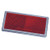 Hopkins MFG Red Reflector | Easy Peel and Stick | Chrome Bezel | Durable Acrylic Lens