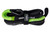 Ironman 4x4 Recovery Strap ISNATCHROPE9.5K Kinetic Rope; 30 Foot Length x 7/8 Inch Width; 30 Stretch; 20900 Pound Breaking Strength; With Sleeve; Black/Green; Nylon