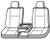 Covercraft Seat Cover GTC4136ABENBK Endura PrecisionFit; Nylon Polyester Fabric; Black/Black; For One Row