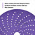 3M Sanding Disc 31483 Hookit; Purple; Ceramic; 6 Inch Outer Diameter; Paper Backing; 320 Grit; Hook And Loop Type Attachment; Dry; Box Of 50