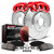 Ultimate Stopping Power! Power Stop Z23 Evolution Sport Brake Kit, Carbon Fiber Ceramic Pads, Drilled And Slotted Rotors, For 2016 Ford F-350 Super Duty