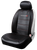 Plasticolor Seat Cover 008627R01 Deluxe; Low Back; Dodge Logo; Leather; Black With Red Contrast Stitching; Single; With Head Rest And Back Cargo Pocket