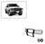 Black Horse Offroad Grille Guard 17FJ24MA-PLFB 3-Piece Modular; Powder Coated; Black; Steel; Modular; 1-1/2 Inch Diameter; With Brush Guard; Without Skid Plate