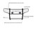 Black Horse Offroad Grille Guard 17A080202MSS-PLFB 3-Piece Modular; Polished; Stainless Steel; Modular; 1-1/2 Inch Diameter; With Brush Guard; Without Skid Plate