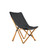 Overland Vehicle Systems Camping Chair 30100041 Bucket; Folding; Black; Wood Frame/Canvas Fabric; Without Headrest