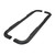 TrailFX Nerf Bar A1019T TFX 4 Oval Tube Side Steps; With Step Pads; 4 Inch Oval Bent; Powder Coated; Black; Mild Steel; With Welded End Caps; Rocker Panel Mount