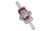 Helix Racing Fuel Filter 118-9109 Complete Assembly; In-Line; 1/4 Inch Inlet/Outlet; Small Cylinder Shape; 150 Micron Nylon Mesh Screen Element; Clear/Red Housing; 620 To 640 Milliliter Per Minute Flow Rate; Single