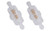 Helix Racing Fuel Filter 118-9018 Complete Assembly; In-Line; 5/16 Inch Inlet/Outlet; Small Cylinder Shape; 40 Micron Copper Pellet Sinter Element; Clear Housing; 720 To 740 Milliliter Per Minute Flow Rate; Single