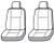 Covercraft Seat Cover SS3417PCGY SeatSaver; Seat Style C - Bucket With Adjustable Headrest; Polycotton; Gray; Set of 2