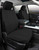 Fia Seat Cover SP88-22 BLACK SP80 Series; Bucket With Adjustable Headrests; Polycotton; Charcoal Black; Set of 2