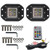 Race Sport Lighting Driving/Fog Light RSRGB12B Driving/Fog Light; ColorADAPT; LED; Blue/Green/Red; 3 Inch Square; Clear Lens; Black Housing; Flush Mount; Set Of 2; With Two Flush Mount/Remote/Switch And Wiring Harness
