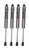 MaxTrac Shock Absorber 943340F Fox; Nitrogen Gas Charged; Without Reservoir; Limited Lifetime Warranty; Non Adjustable; Without Shock Boots; Silver; Set Of 4