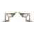 Rigid Lighting Light Bar Mounting Kit 46612 SR Series; Fits 20 Inch SR-Series Light Bar; Bumper Mount; Mounts One Light Bar; Silver; Stainless Steel