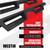 Westin Automotive Nerf Bar 56-12785 HDX; With Drop Down Steps; Hexagonal Straight; Powder Coated; Textured Black; Steel; With Welded End Caps; Rocker Panel Mount