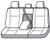 Covercraft Seat Cover SS8412WFBK SeatSaver; Heavy-Duty Waterproof Polyester; Black; For One Row