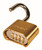Trimax Locks Padlock TPC125 Combination Type; 5/16 Inch Diameter; 2 Inch Width x 1-1/4 Inch Height; General Purpose; Solid Brass Body