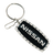 Plasticolor Key Chain 004518R01 Nissan Logo; Silver/Black; Metal And Enamel; With Heavy Duty Chrome Plated Split Ring And Clip