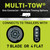 Hopkins MFG Trailer Wiring Connector Adapter 47185B Multi Tow; 4 Flat To 4 Flat And 7-Way Blade; With Bracket And Hardware; Bagged