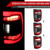 Spec-D Tuning Tail Light Assembly LT-RAM13JRLED-SQ-RS LED; Clear Lens; Black ABS Plastic Housing; Set Of 2