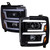Spec-D Tuning Headlight Assembly 2LHP-SIV1525G-SQ-TM H1 Halogen High Beam/H9 Halogen Low Beam; Smoke Lens With Amber Reflector; ABS Plastic Glossy Black Housing; DOT/SAE Approved; Set Of 2