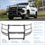 Go Rhino Safety Division Bumper Push Bar 5165-4L61 LR Series; Powder Coated; Black; Steel; 3 Inch Diameter; Without Wrap Around Brush Guard; With 4 Whelan Light Mounting Holes; With Mounting Brackets