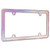 Cruiser License Plate Frame 17130 Shimmer Iridescent Design; Chrome Plated; Die Cast Metal With Polycarbonate Inserts