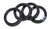 West Coast Wheel Accessories Wheel Hub Centric Ring W125-117 117 Millimeter Inside Diameter; 125 Millimeters Outside Diameter; Black; Plastic; Set of 4