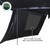 Overland Vehicle Systems Awning Extension Panel 19690025 XD Nomadic 270; For Use With Overland Vehicle System XD Nomadic 270; Driver Side Wall 2; Gray Hex With Black Trim; 320g Fabric With Blackout Technology