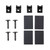 TrailFX Fender Flare Hardware Kit TFHKD02 For Trail FX TFD3002S/TFD3005S/TFD3004T/TFD3006S Fender Flares