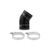 Mishimoto Intercooler Hose Coupling MMBK-F2D-03HU 45 Degree Elbow; Black; Silicone; Factory Fit Hot-Side; Upper; With Two Constant Tension T-Bolt Clamps