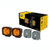 Hella Driving/Fog Light 358233941 Driving/Fog Light; X-Treme Series; LED Bulb; 28 LED Bulbs; 3.3 X 3.58 Inch Cube; 60 Watt; 12 To 24 Volt DC; Spot Beam; 5700 Lumens; Amber Polycarbonate Lens; Black Aluminum Housing; Upright Mount; Set Of 2