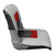 WISE Seating Boat Seat 3309-1881 Pro Angler Series; Fishing Seat; Fold Down Clam Shell Seat; Non-Adjustable; Foldable; Charcoal/Marble And Regal Red; Foam Padding/Vinyl Cover/Plastic Frame; Without Headrest; With Mounting Screws