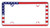 Chrome USA Flag License Plate Frame | Die Cast Zinc | Patriotism Symbol