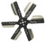 Derale Flex Fan | 18-1/4 Inch Diameter, 6 Blade | Up To 10000 RPM