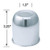Gorilla Chrome Plated Wheel Center Cap | Closed Style for 3.3" Wheels